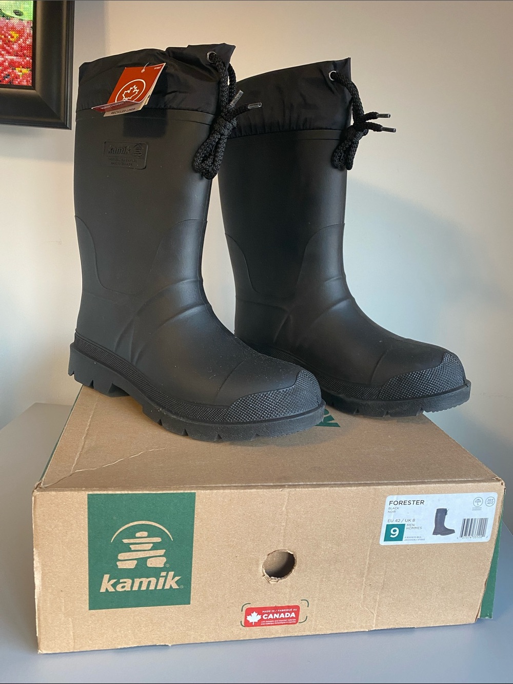 Kamik Black Men's Waterproof Forester Winter Boots